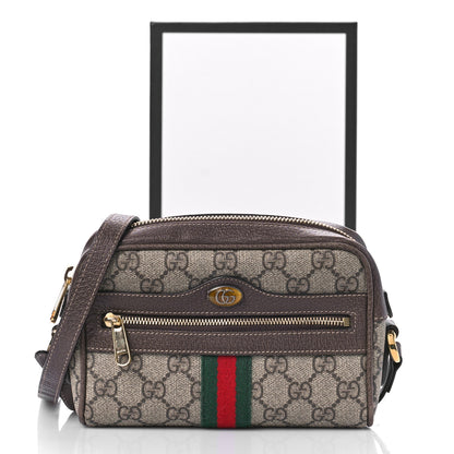 Gucci GG Supreme Monogram Web Mini Ophidia Shoulder Bag Brown 10 of 10