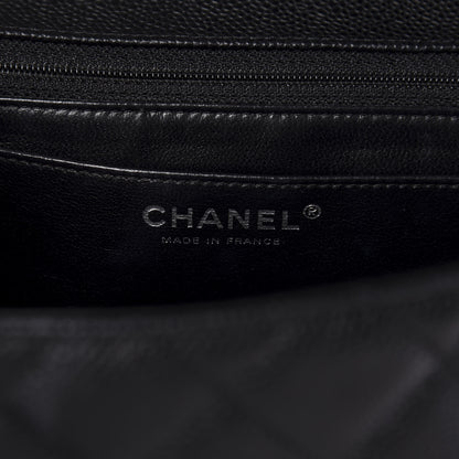 Chanel Caviar Quilted Jumbo Single Flap Black 8 of 10