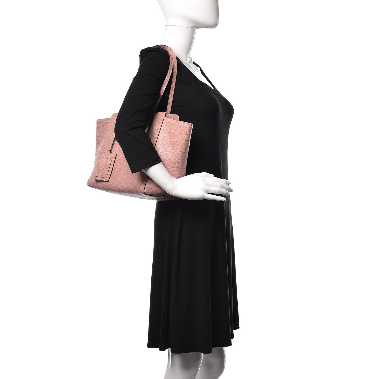 Dollar Calfskin Small Swing Tote Soft Pink