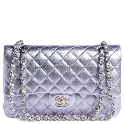 Chanel Metallic Lambskin Medium Double Flap Lilac 1 of 8