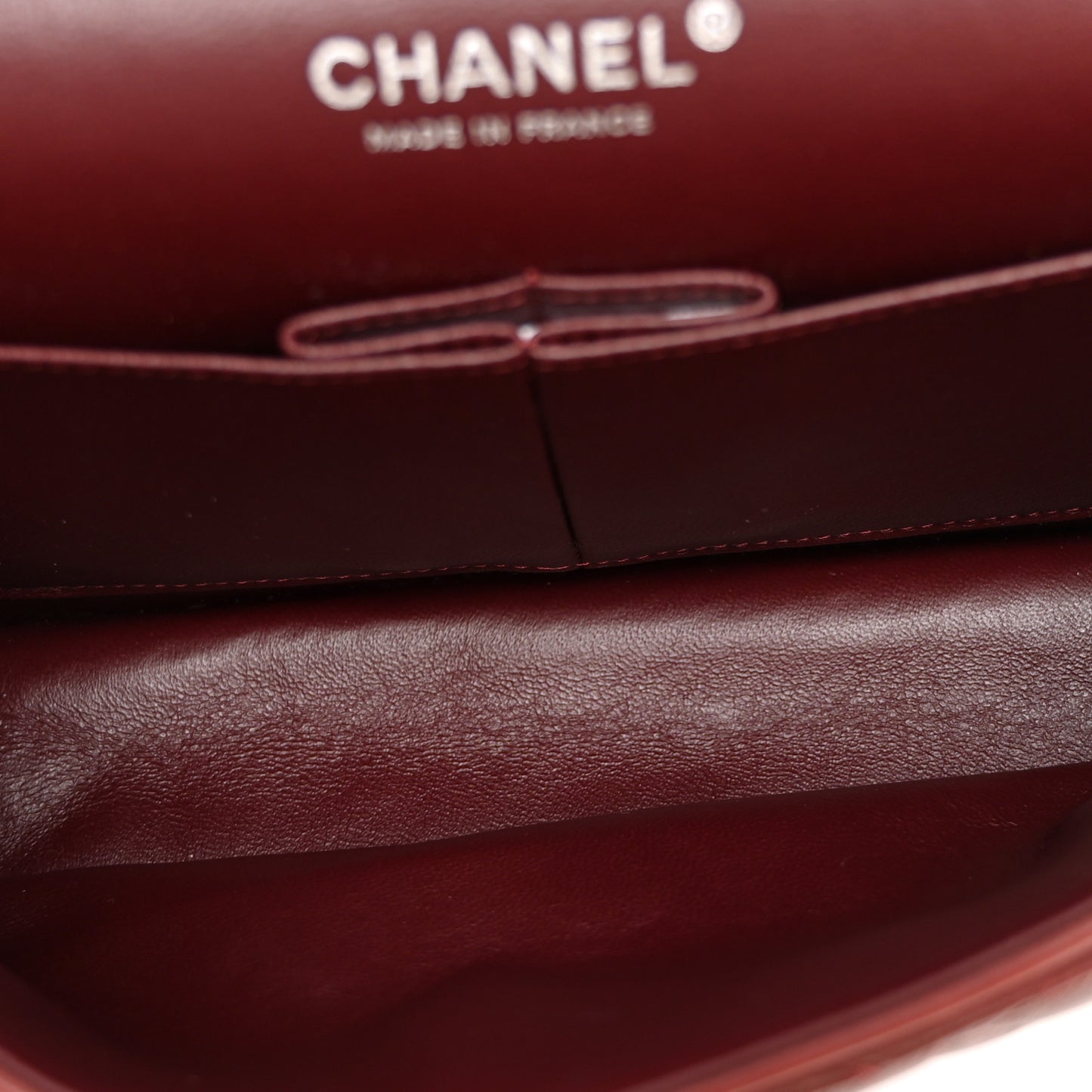 Lambskin Quilted Medium Double Flap Burgundy
