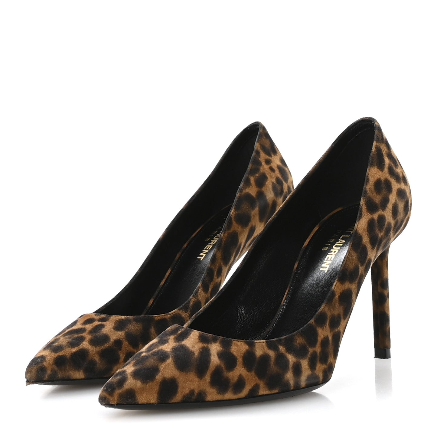 Suede Leopard Printed Anja Pumps 37 Natural Coffee