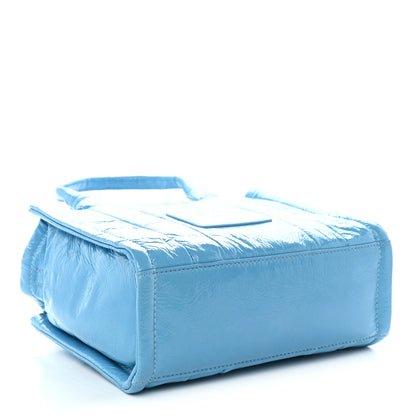 Marc Jacobs Shiny Crinkled Calfskin The Tote Bag Air Blue 3 of 9