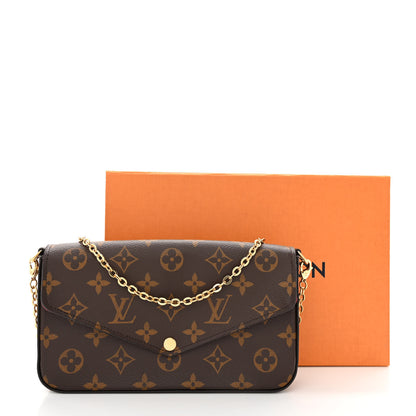 Louis Vuitton Monogram Pochette Felicie Chain Wallet Fuchsia 13 of 13