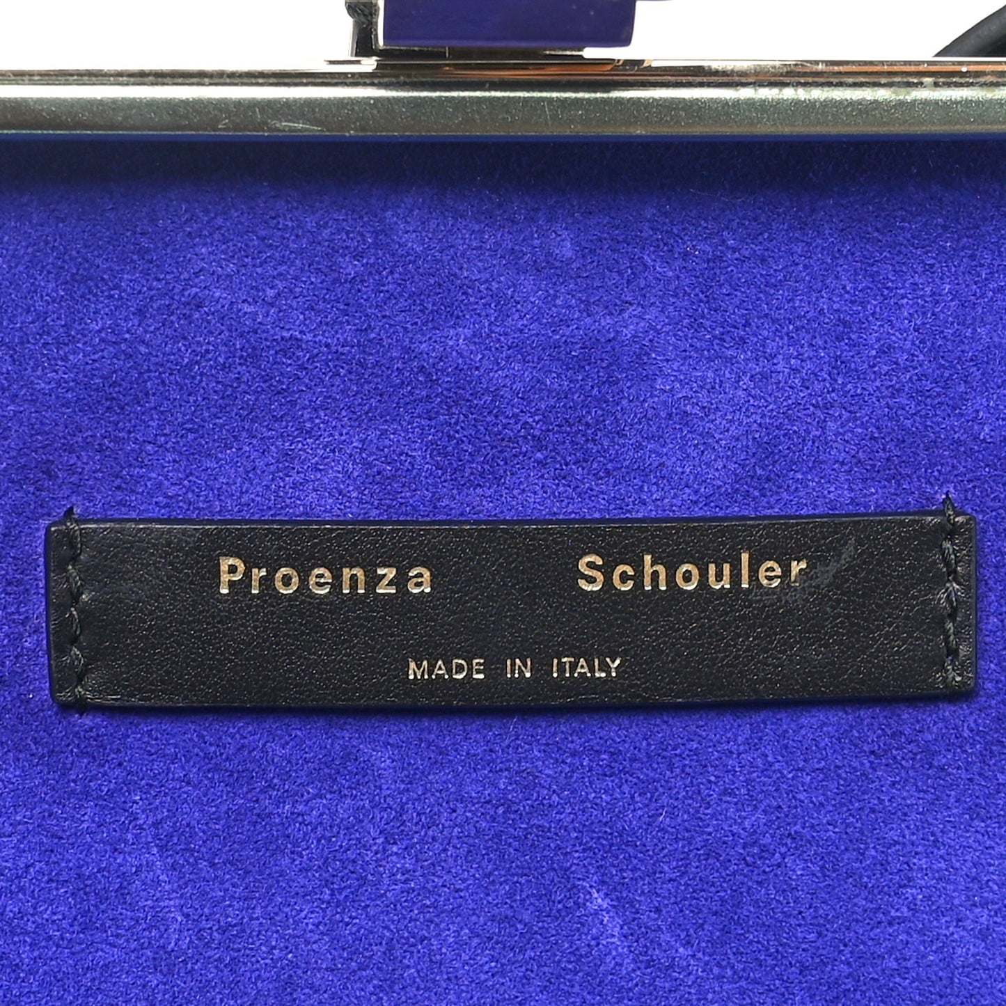 Nappa Frame Shoulder Bag Black Purple