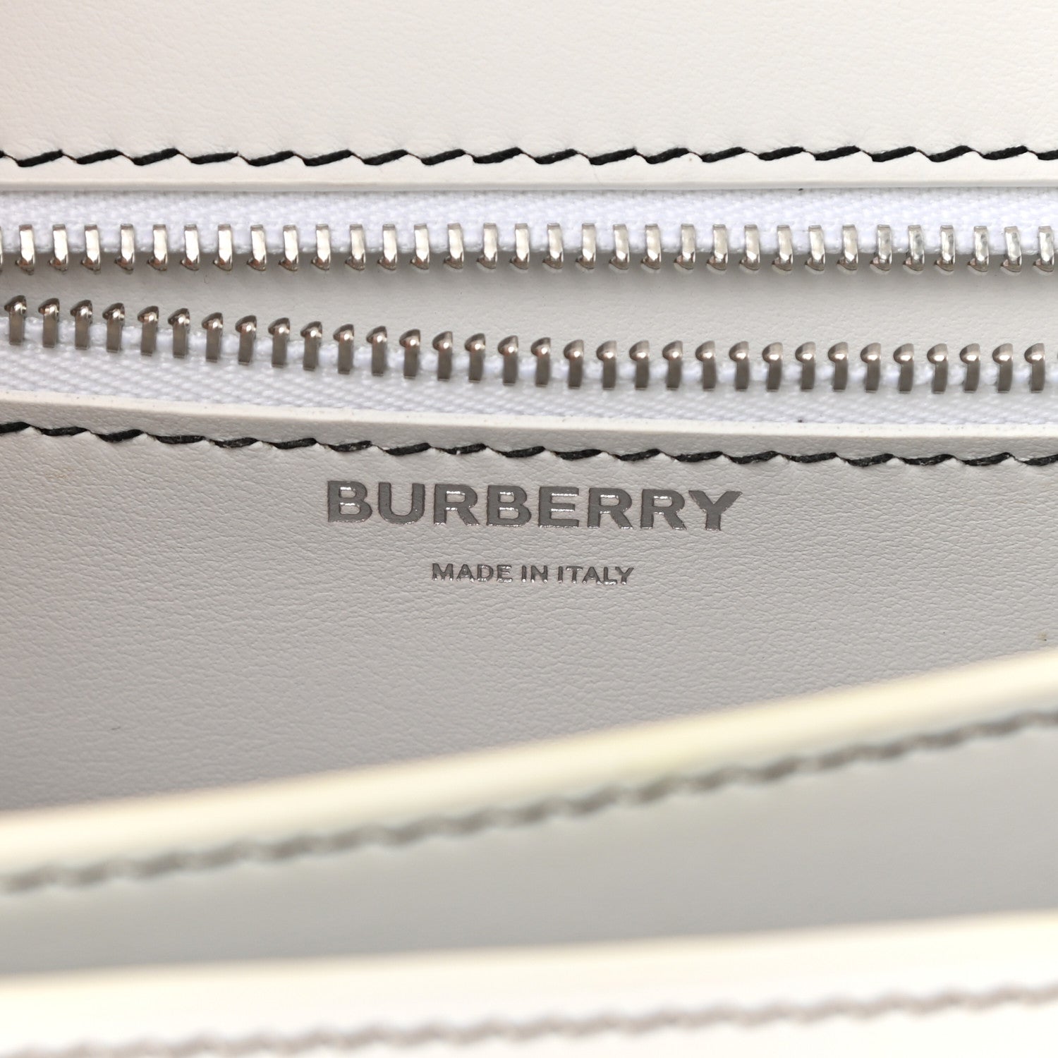 Burberry Calfskin Monogram Embossed Small TB Chain Bag Optic White 6 of 8