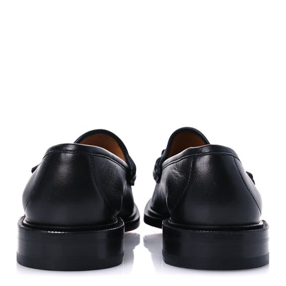 Gucci Mandala Goatskin Mens Horsebit Loafers 9 Black 6 of 11