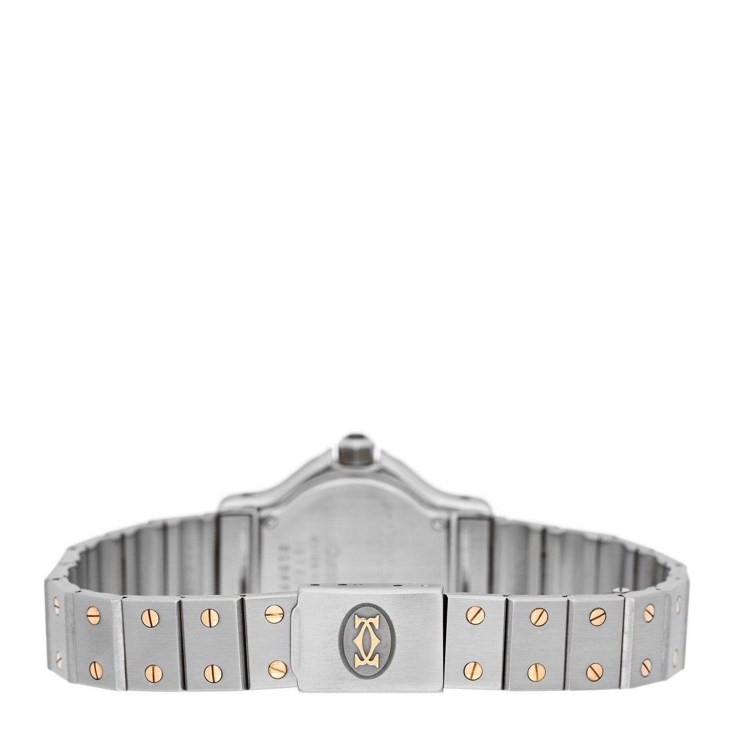 Cartier Stainless Steel 18K Yellow Gold 25mm Santos Octagon Quartz Watch 3 of 4