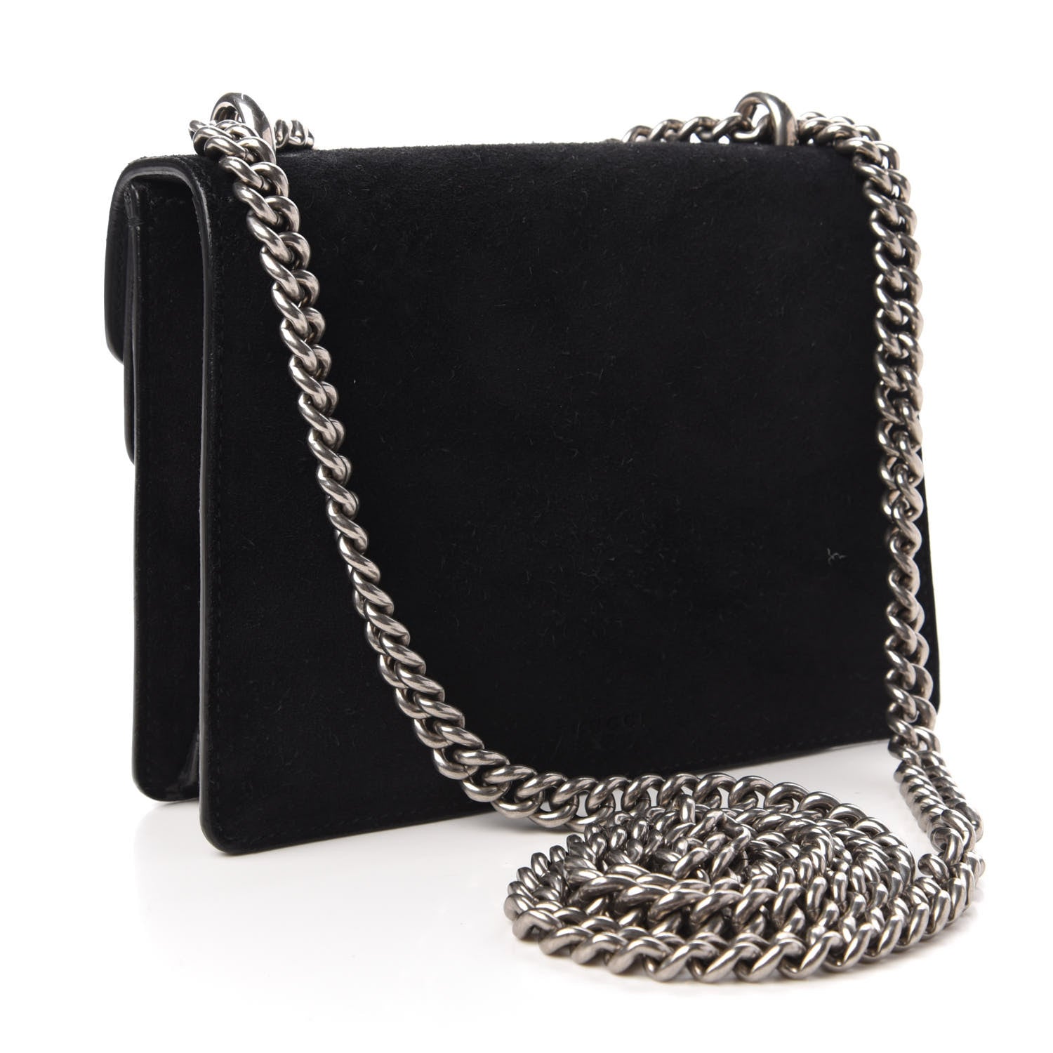 Gucci Suede Mini Dionysus Shoulder Bag Black 3 of 10