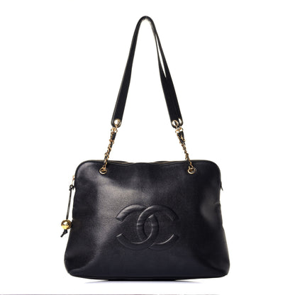 Chanel Caviar Large CC Shoulder Bag Black 1 of 9