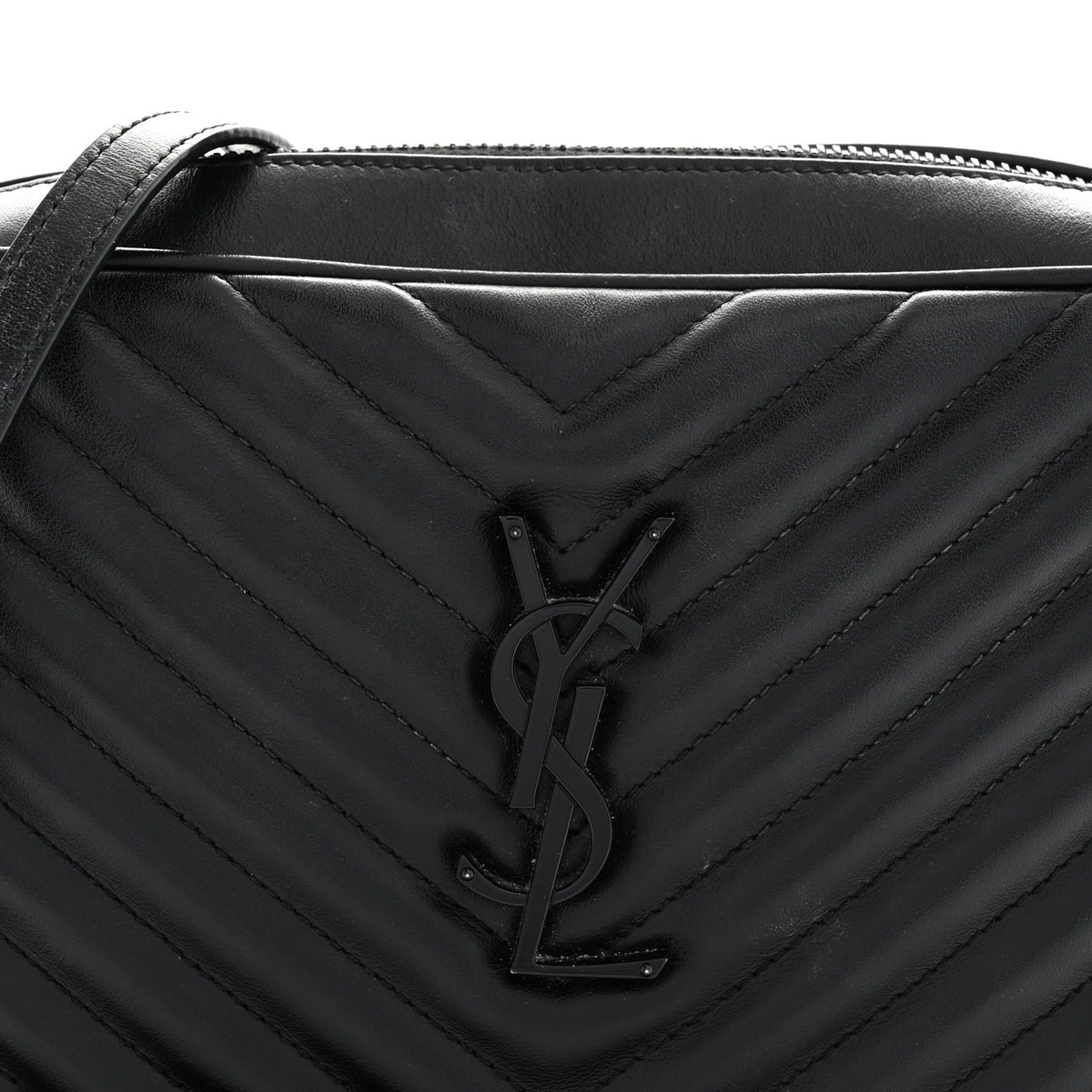 Calfskin Matelasse Monogram Monochrome Lou Camera Bag Black