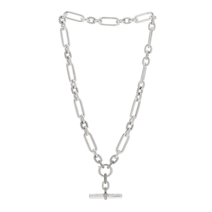 David Yurman Sterling Silver Diamond Lexington Chain Necklace 2 of 3