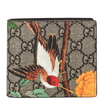 Gucci GG Supreme Monogram Tian Bi-Fold Wallet Beige Multicolor New Acero 1 of 10