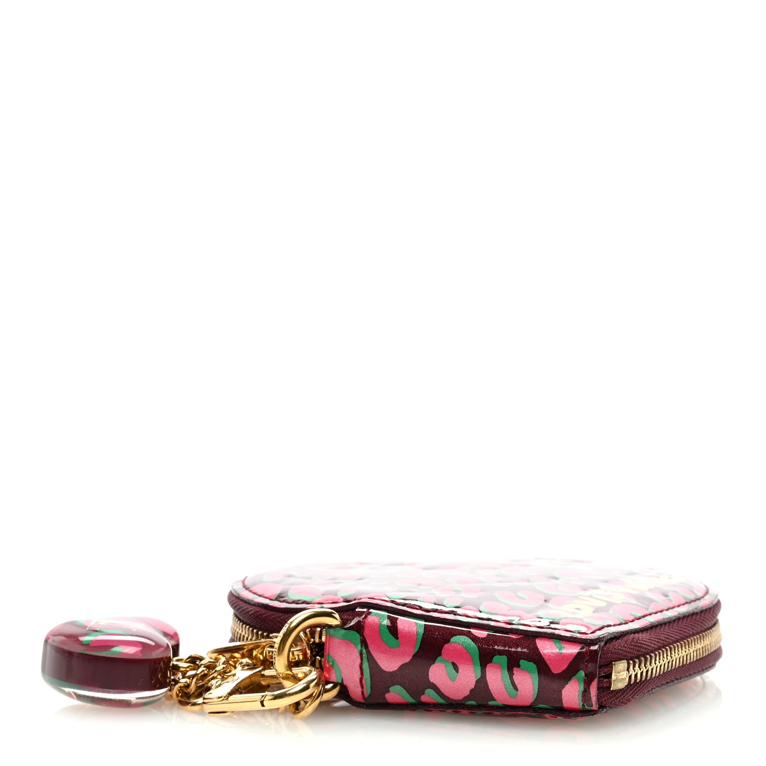 Louis Vuitton Vernis Leopard Coeur Heart Coin Purse Rouge Fauviste 4 of 6