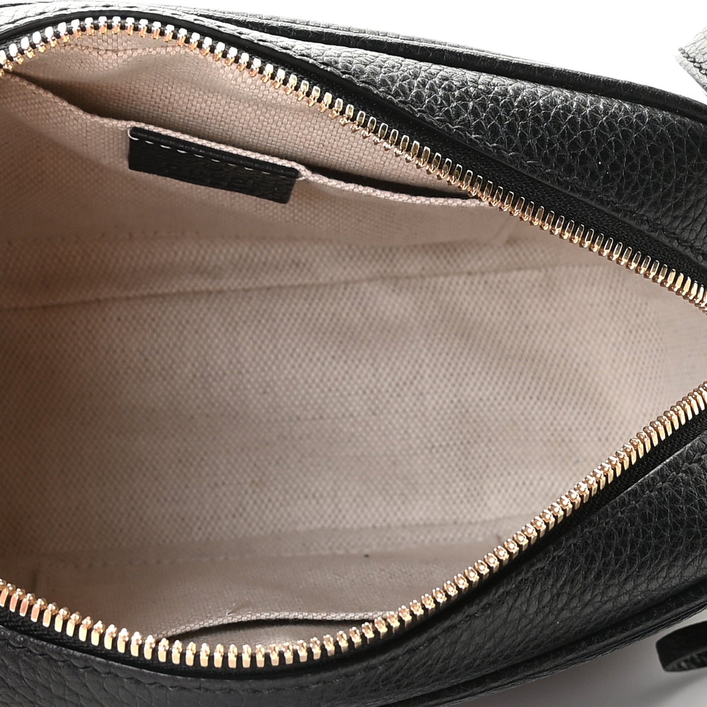Pebbled Calfskin Small Soho Disco Bag Black