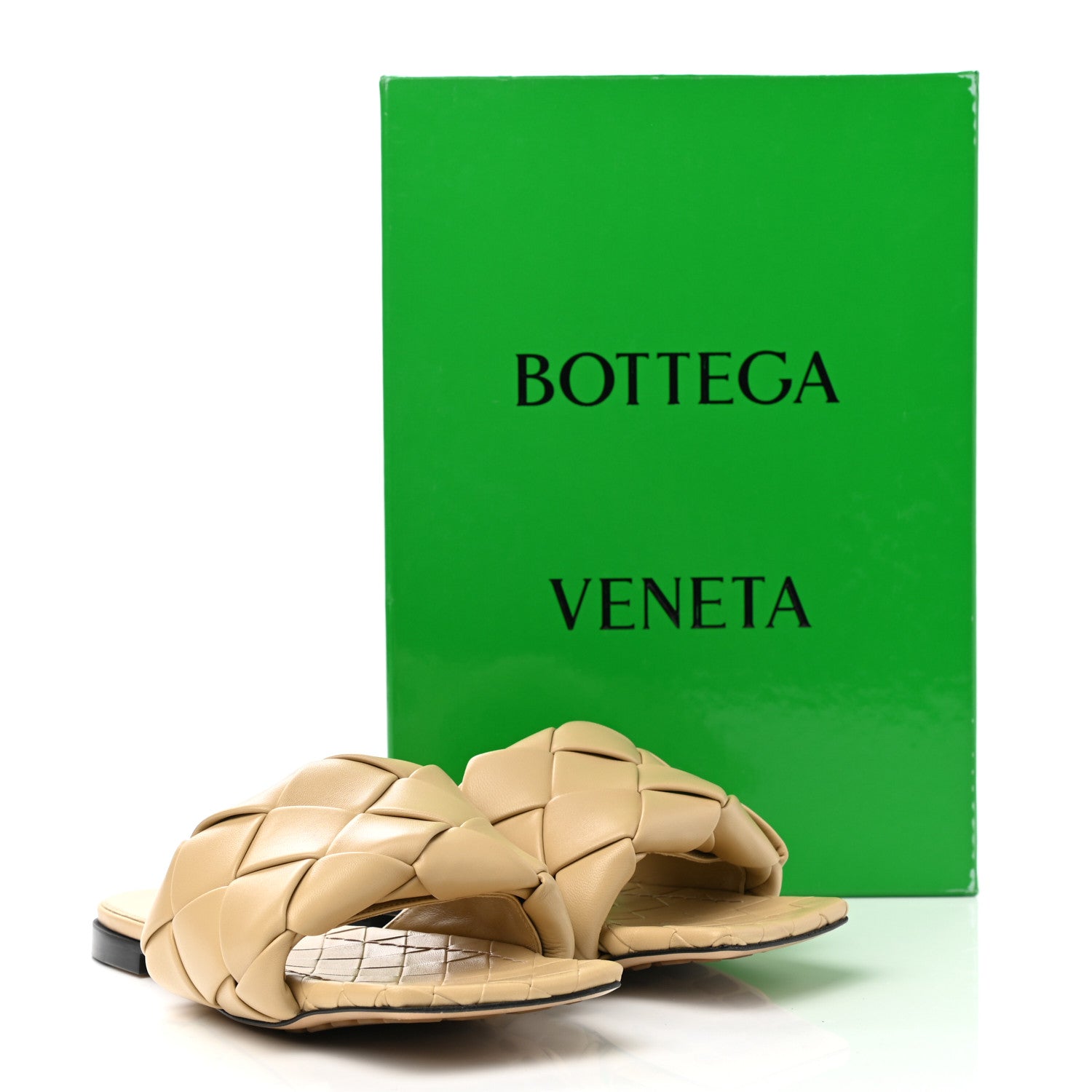 Bottega Veneta Nappa Maxi Intrecciato Lido Flat Sandals 38 Cane Sugar 9 of 9