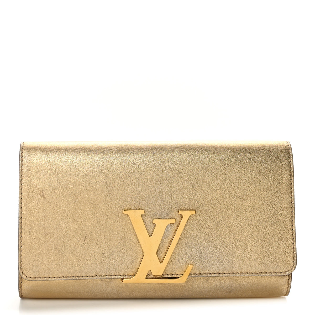 Calfskin Neo Sobe Louise EW Clutch Gold