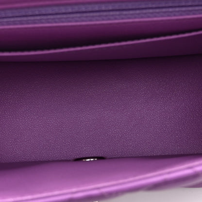 Chanel Lambskin Quilted Mini Square Flap Purple 5 of 10