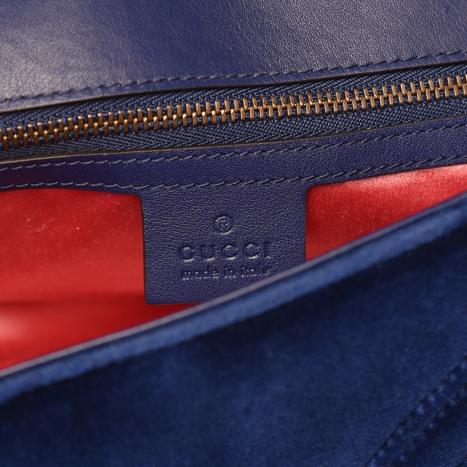 Gucci Velvet Matelasse Small GG Marmont Shoulder Bag Cobalt Blue 6 of 9