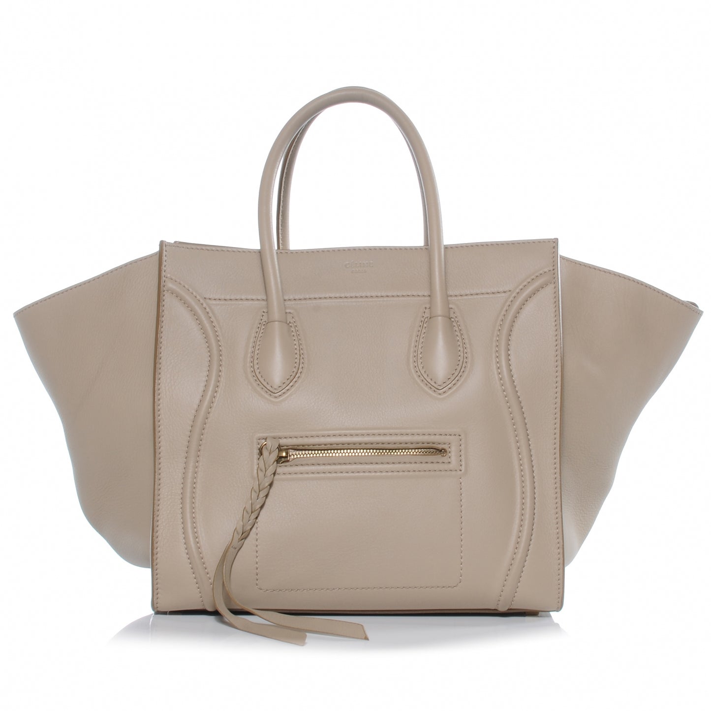 Calfskin Small Phantom Luggage Beige