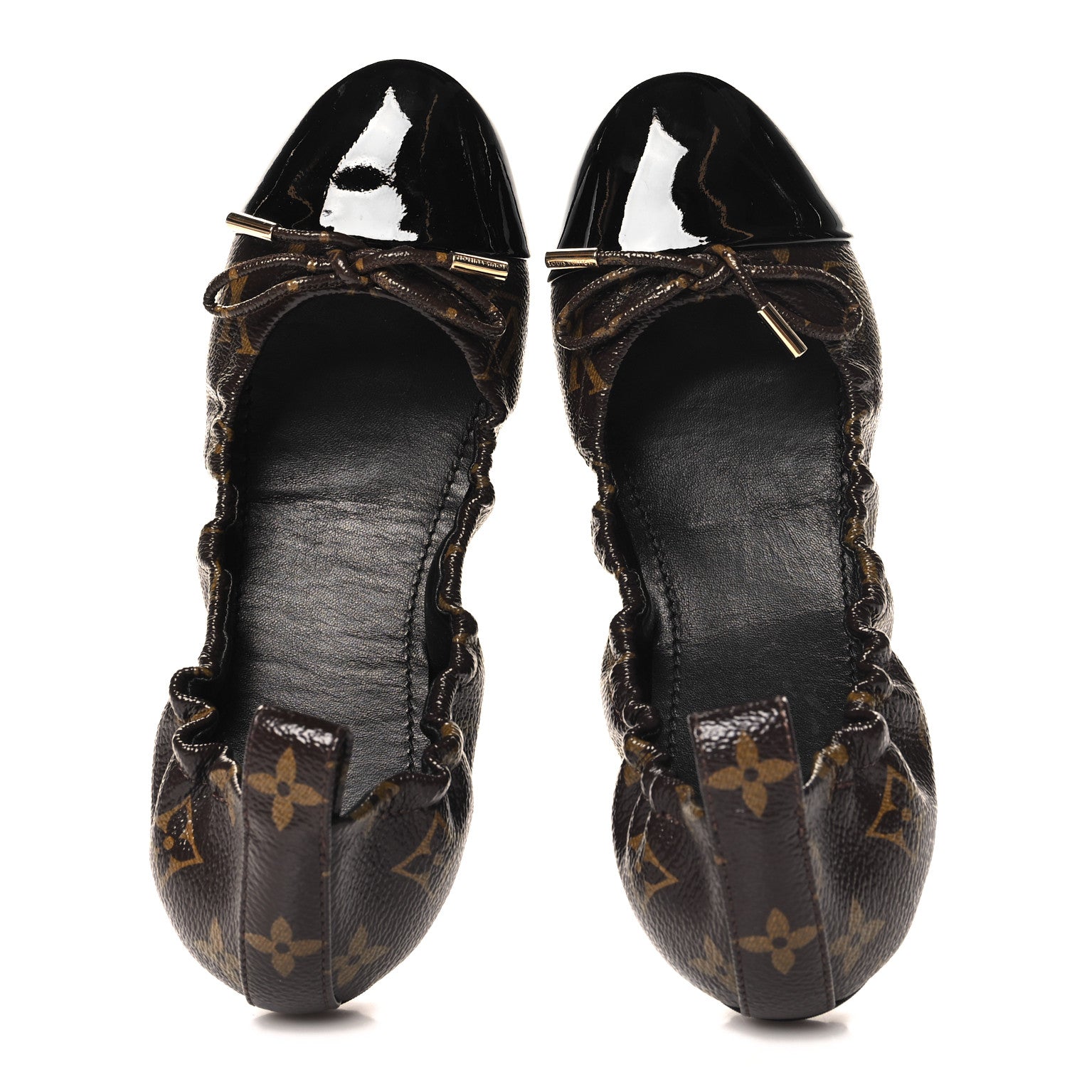 Louis Vuitton Monogram Flirty Ballerina Flats 37.5 Black 2 of 8