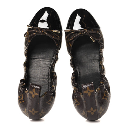 Louis Vuitton Monogram Flirty Ballerina Flats 37.5 Black 2 of 8