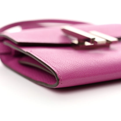 Hermes Chevre Mysore Mini Cinhetic Wallet Rose Pourpre 10 of 11