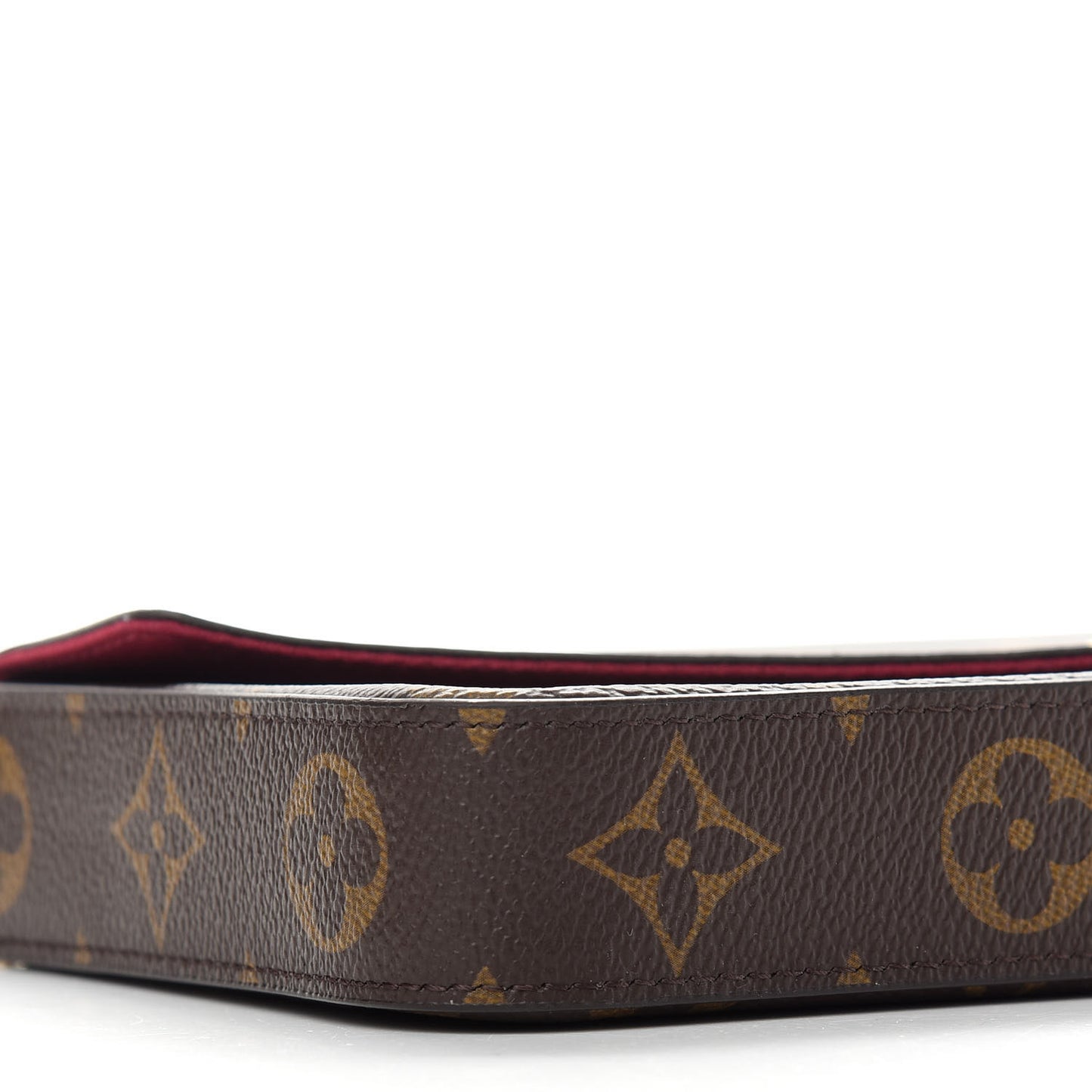 Monogram Pochette Felicie Chain Wallet Fuchsia