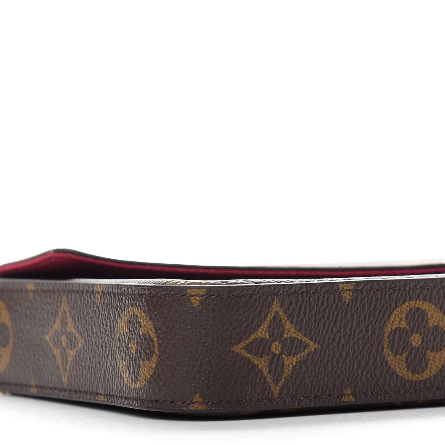 Louis Vuitton Monogram Pochette Felicie Chain Wallet Fuchsia 9 of 10
