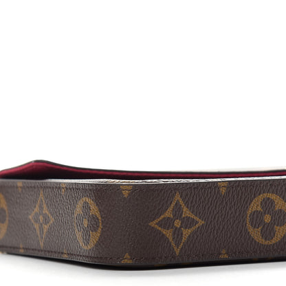 Louis Vuitton Monogram Pochette Felicie Chain Wallet Fuchsia 9 of 10