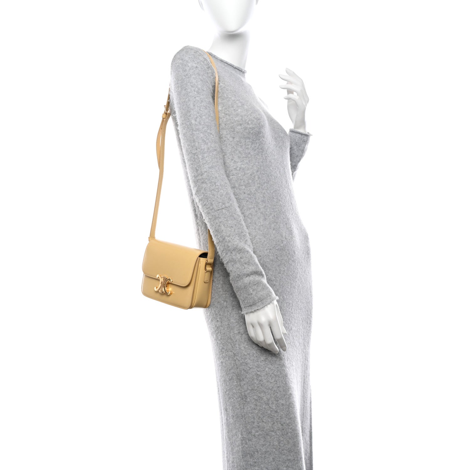 Celine Shiny Calfskin Teen Triomphe Pollen 2 of 9