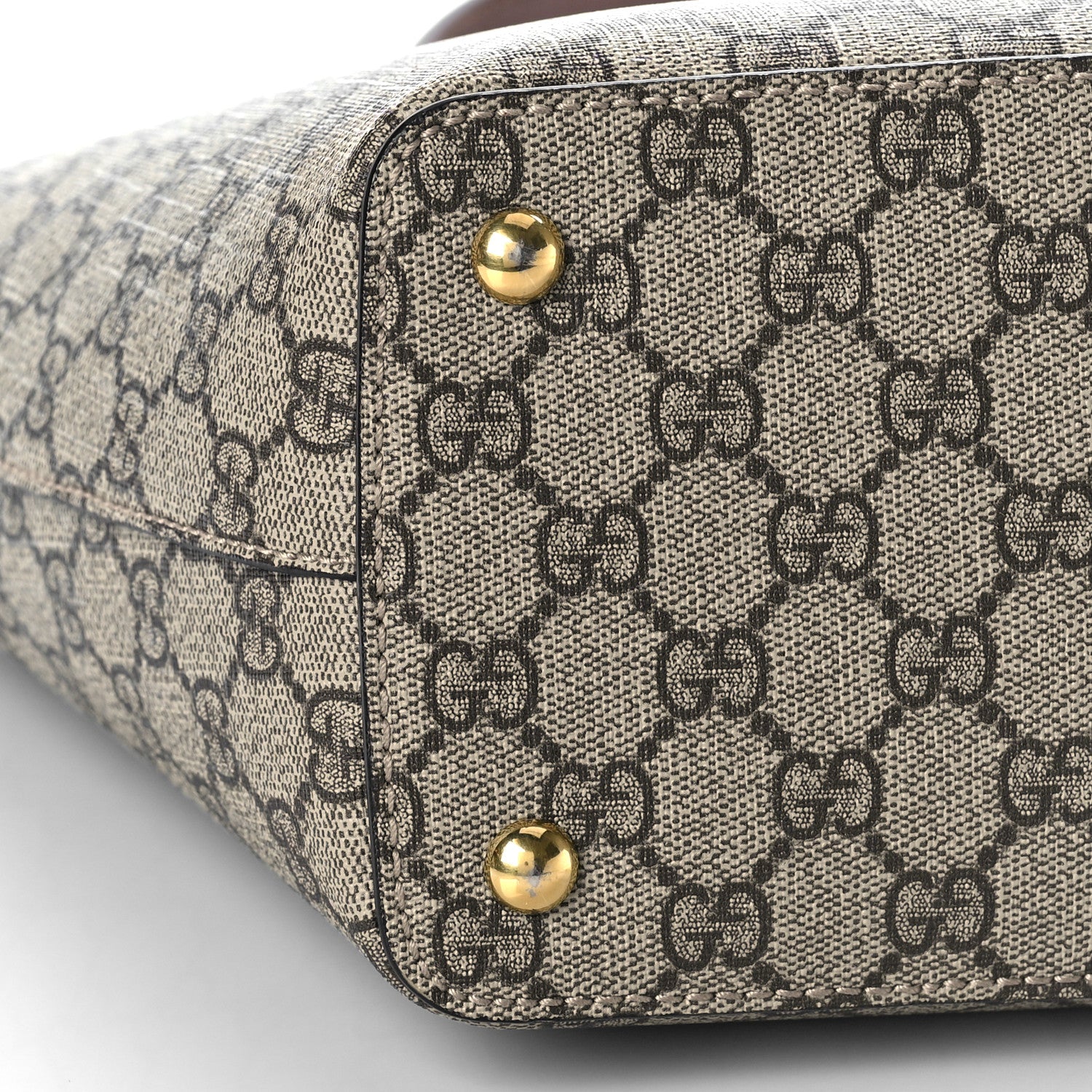 Gucci GG Supreme Monogram Medium Zippered Bucket Tote Beige Tuscany 10 of 13