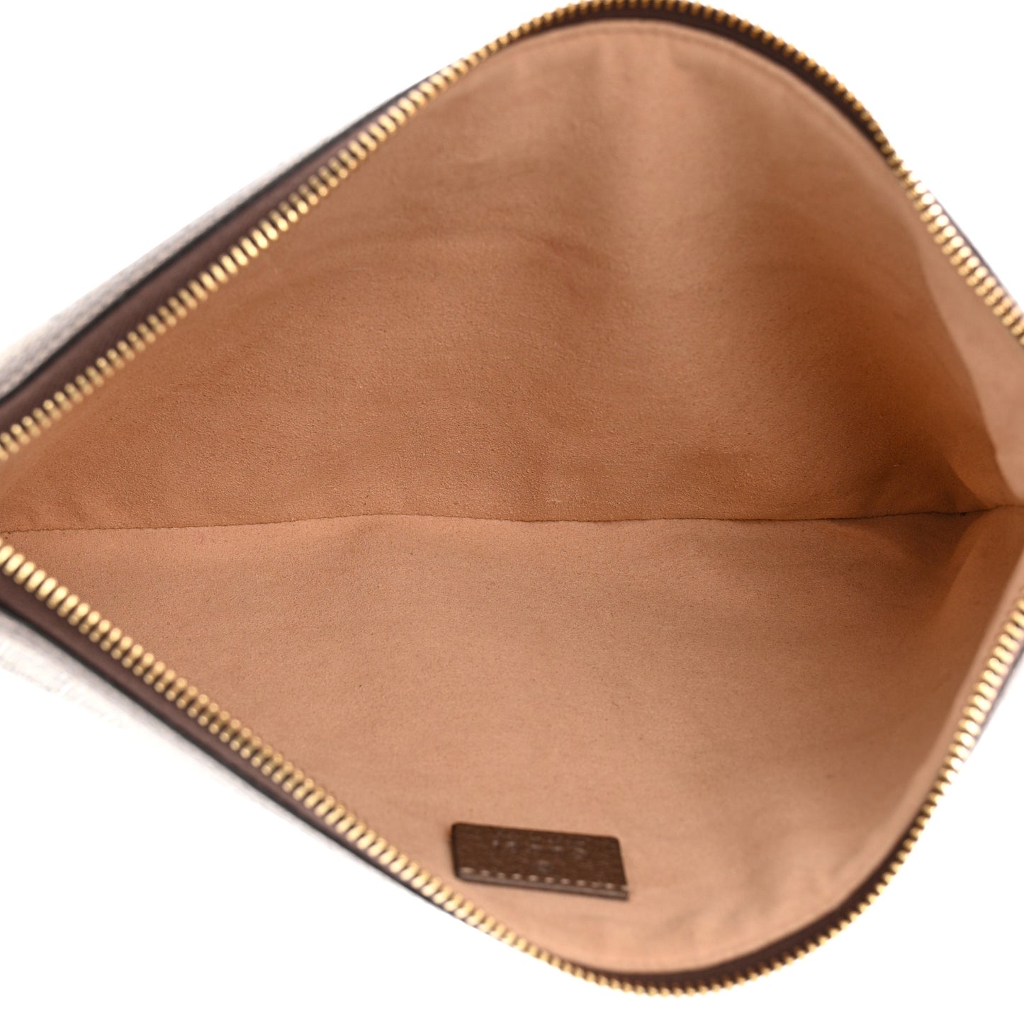 GG Supreme Monogram Large Ophidia Pouch Clutch Brown