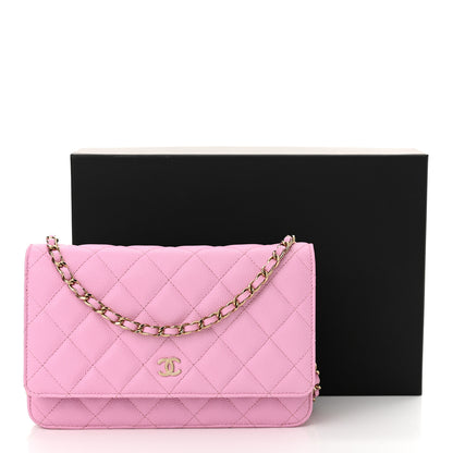 Chanel Caviar Quilted Wallet on Chain WOC Pink 12 of 12