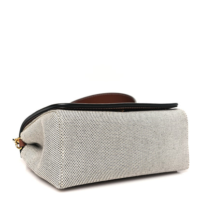 Burberry Cotton Canvas Horseferry Print Small Crossbody Bag Grey Tan 4 of 9