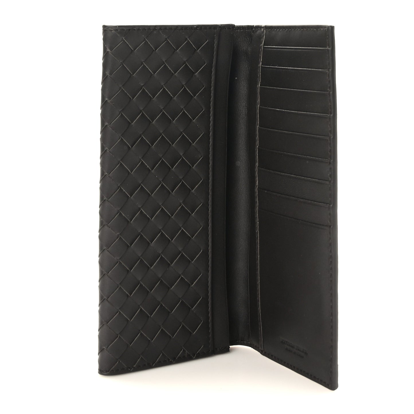 Nappa Intrecciato Flap Wallet Black