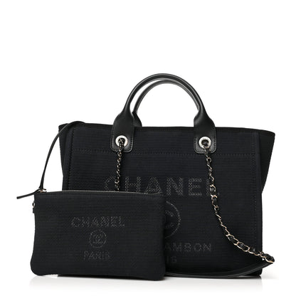 Chanel Mixed Fibers Small Deauville Tote Black 1 of 12