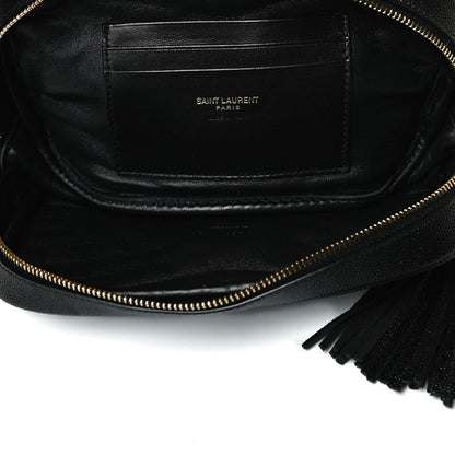 Saint Laurent Grain De Poudre Matelasse Monogram Mini Lou Camera Bag Black 5 of 13
