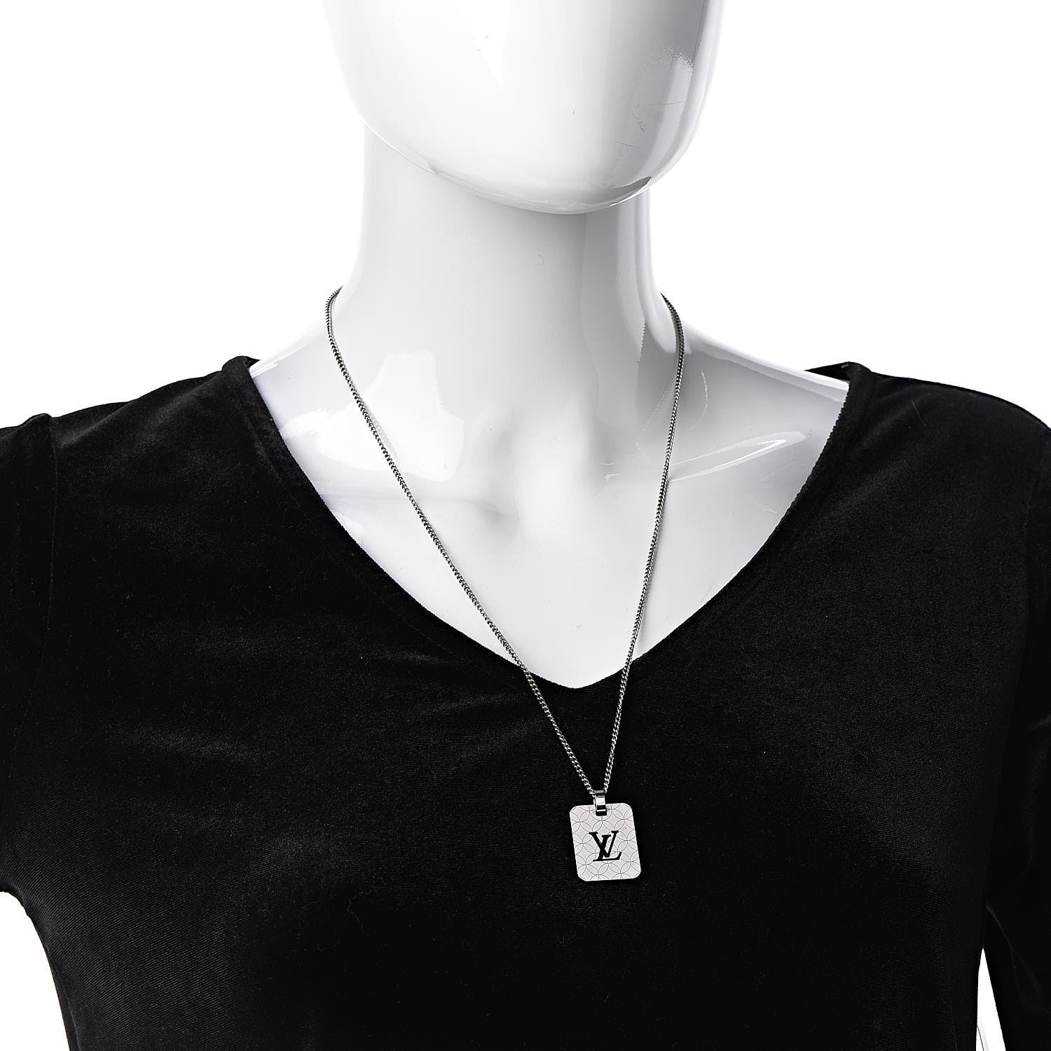 Louis Vuitton Champs Elysees Necklace Silver 2 of 6