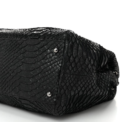 Chanel Snakeskin Accordion Tote Black 10 of 10