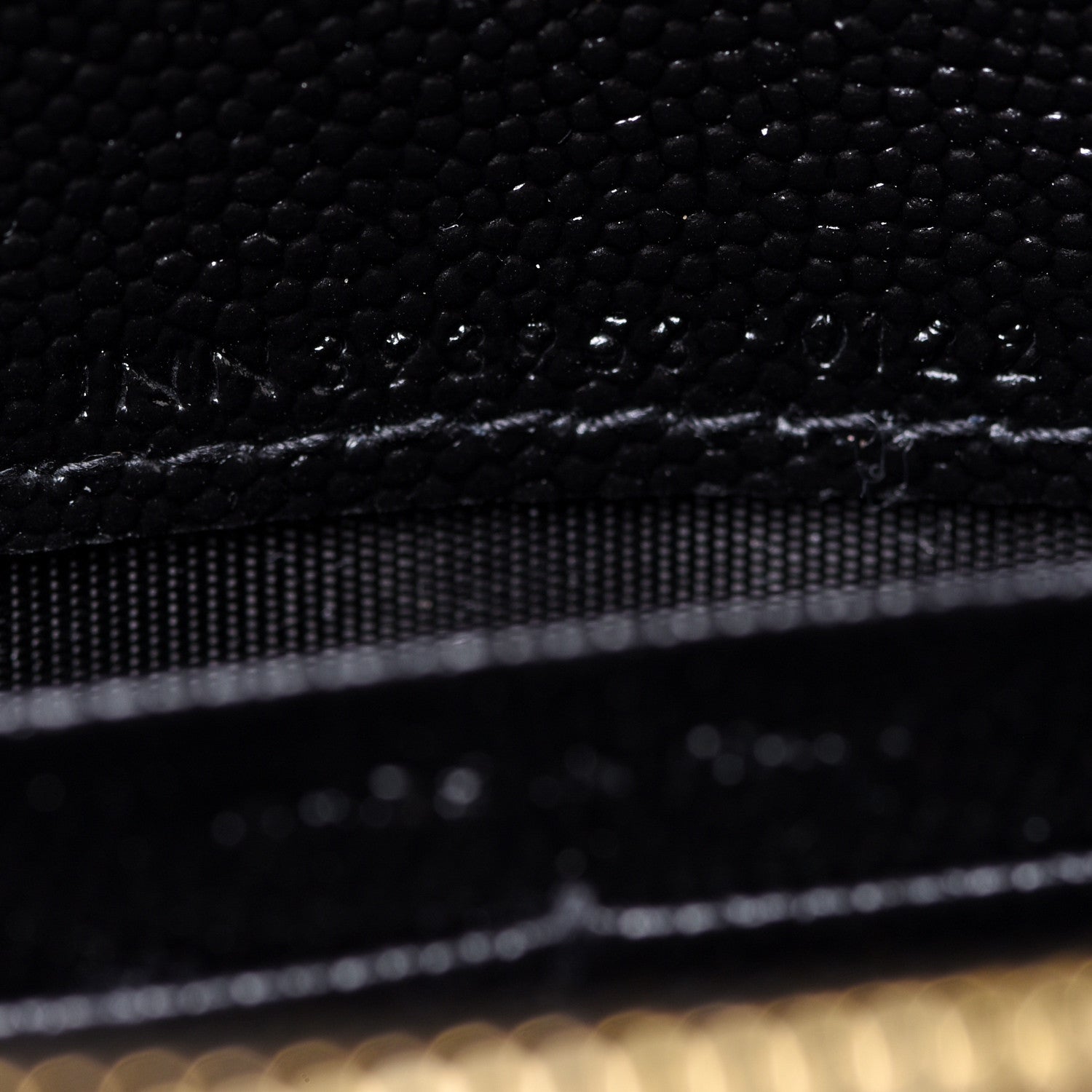 Saint Laurent Grain De Poudre Matelasse Chevron Monogram Envelope Chain Wallet Black 7 of 8