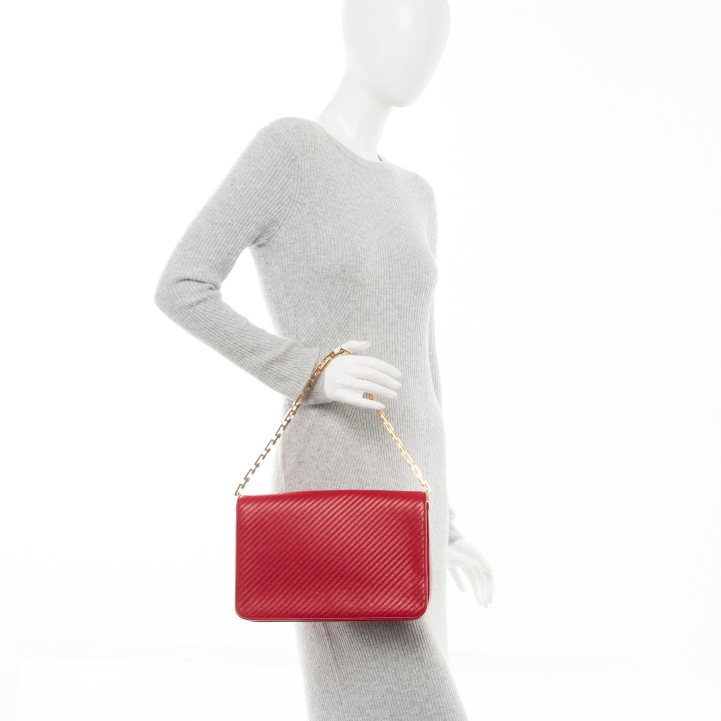 Calfskin Medium Babylone 2 Chain Bag Red