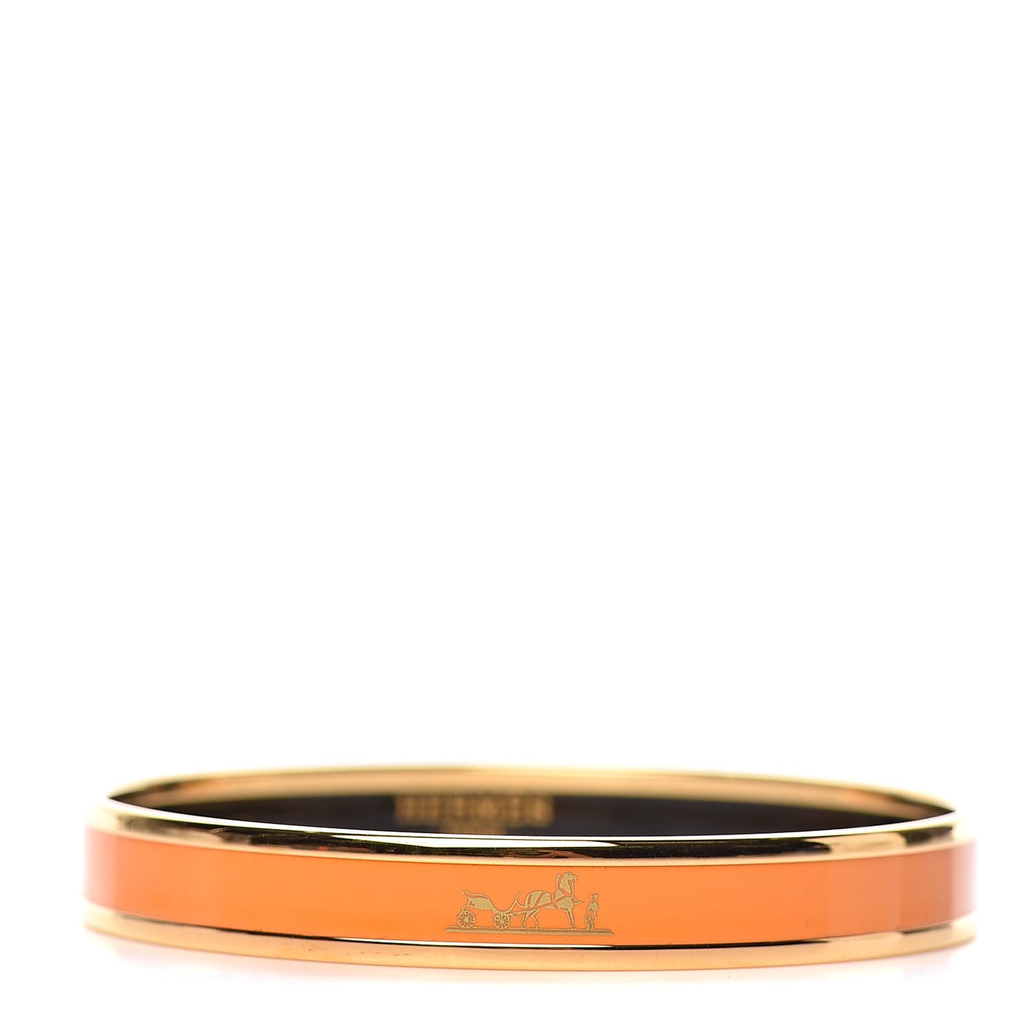 Enamel Printed Narrow Caleche Bracelet 70 Orange