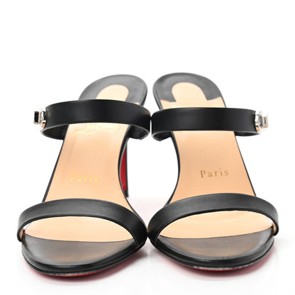 Christian Louboutin Kid Lock Me 85 Slide Sandals 37.5 Black 2 of 10