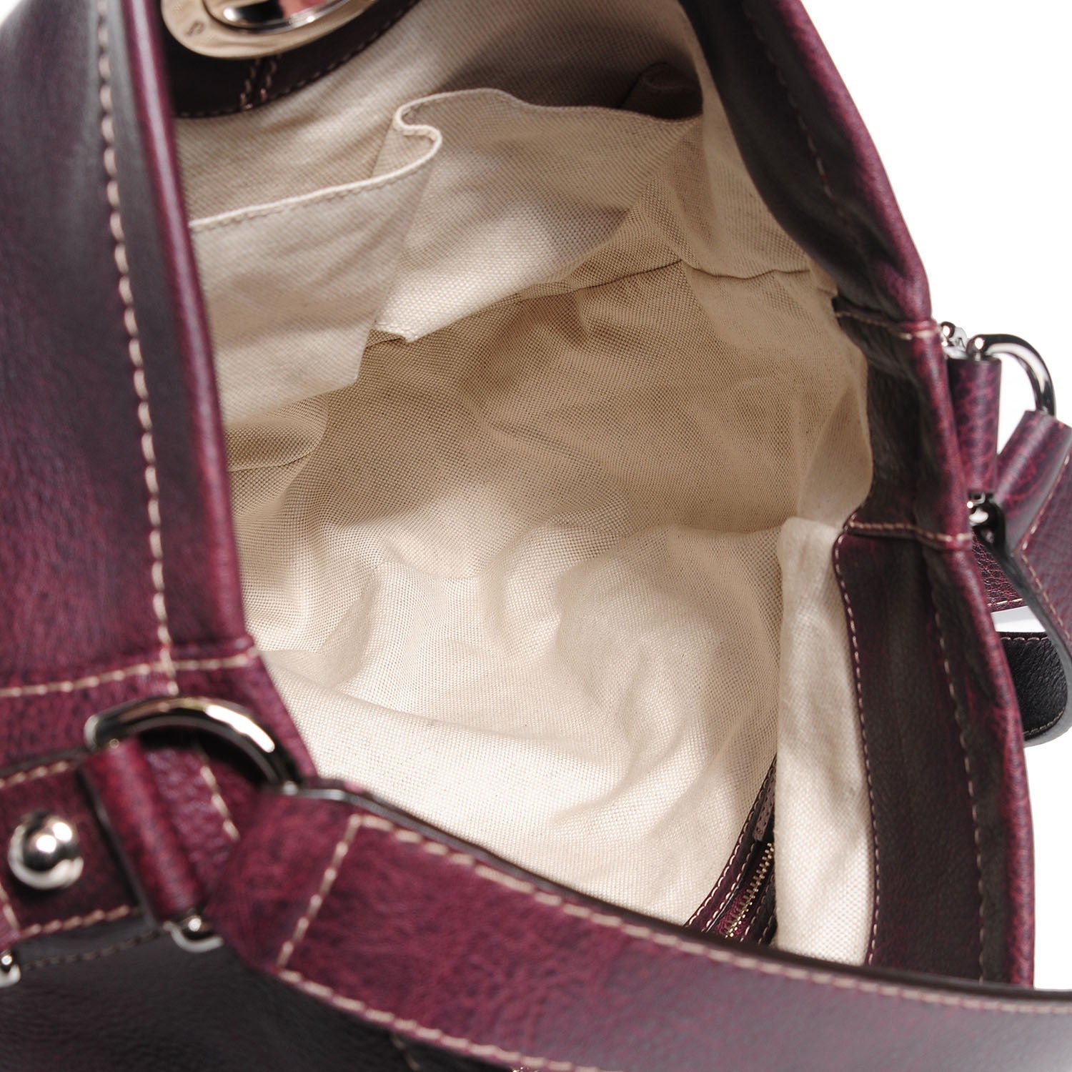 Gucci Calfskin Shoulder Bag Dark Purple 5 of 7