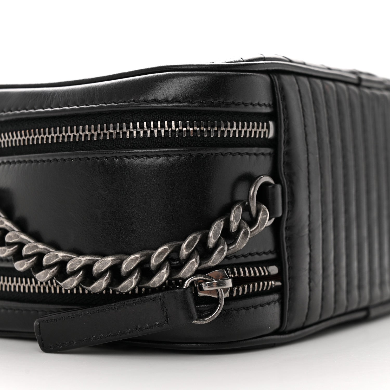 Chanel Glazed Calfskin Small Coco Boy Camera Case Black 9 of 13
