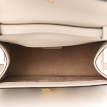 Gucci Calfskin Animal Studs Mini Sylvie Top Handle Bag White 5 of 10