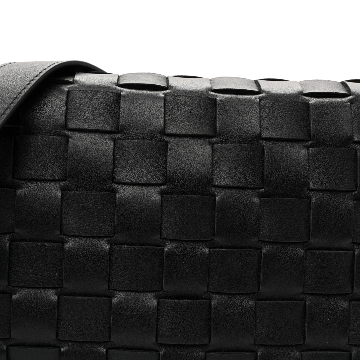 Nappa Intrecciato Orto Messenger Bag Black