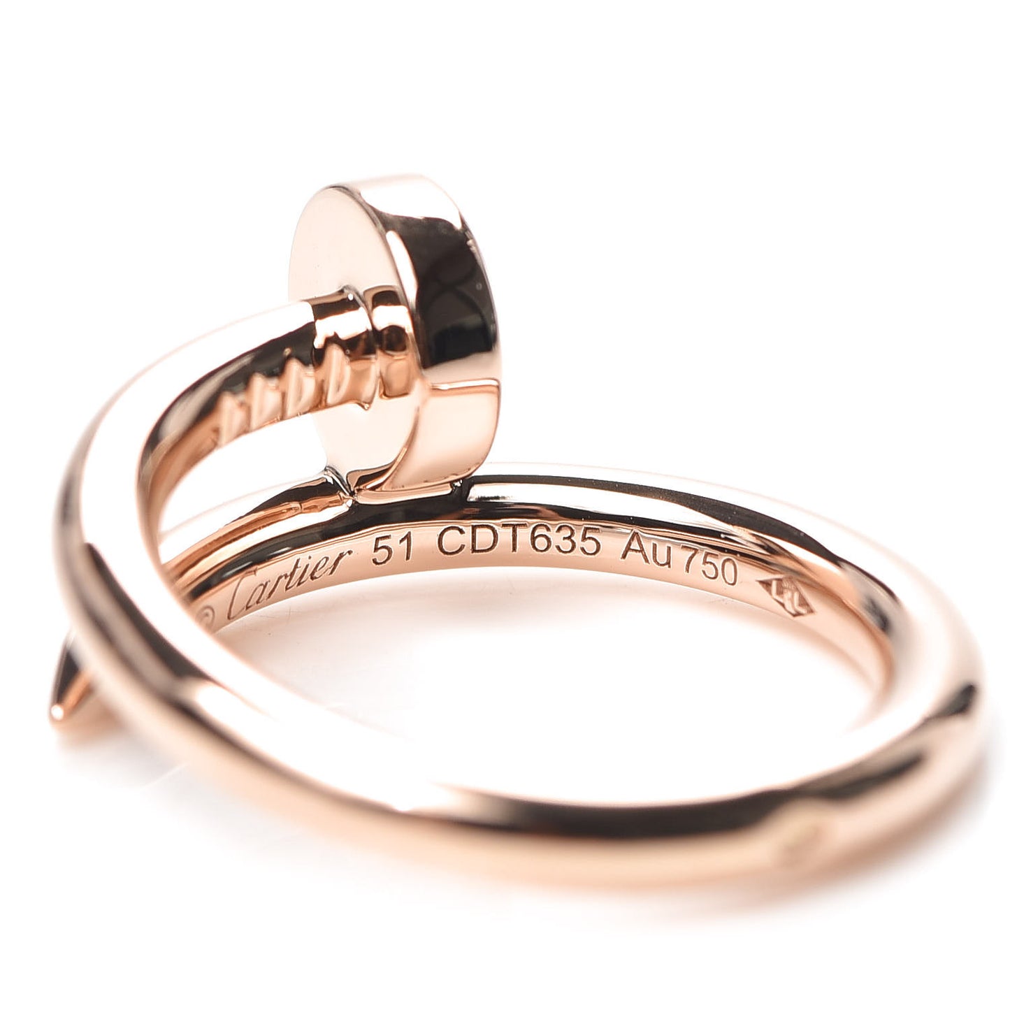 18K Pink Gold Juste Un Clou Ring 51 5.75