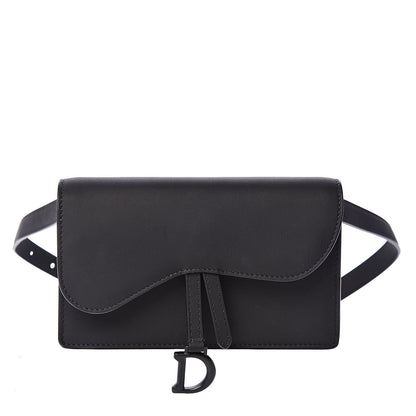 Christian Dior Ultra Matte Calfskin Saddle Belt Bag Black 1 of 11